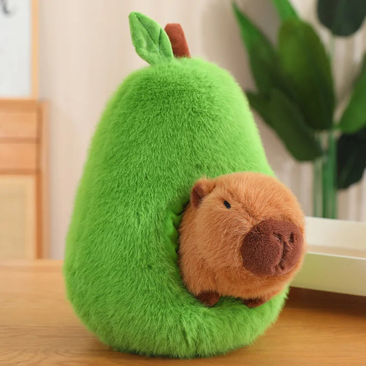 Creative Toys Cute Apple Pig Avocado Capybara Plush Toy Pillow Accompanying Doll Home Decoration Girls Birthday Holiday Gift